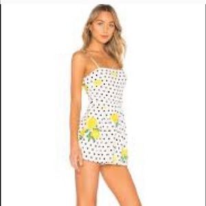 Lovers and friends James polka dot lemon romper